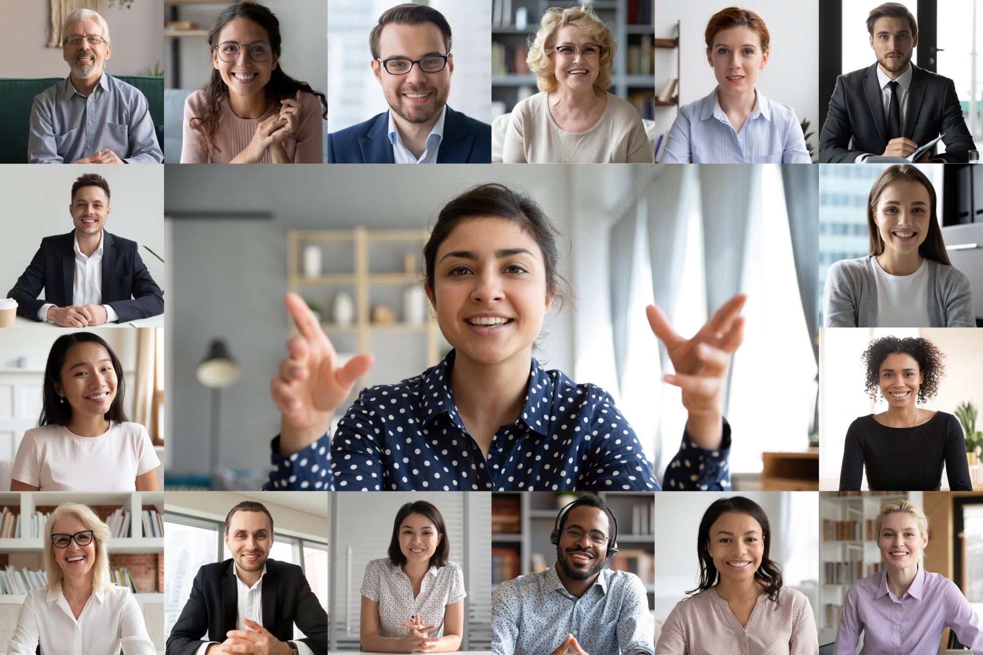 Besprechungsteilnehmer gut im Blick