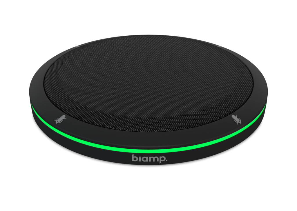 Tischmikrofon Parlé TTM-X von BIAMP. Farbe: Schwarz. Für Konferenzraum