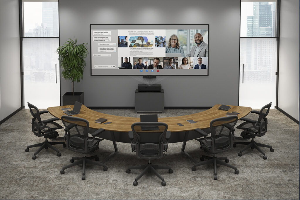 Super-Ultrakurzdistanz-Laserprojektor mit 4KE für Unternehmen & Bildung